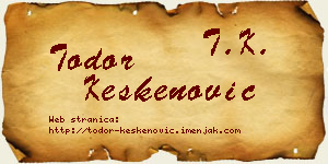 Todor Keskenović vizit kartica